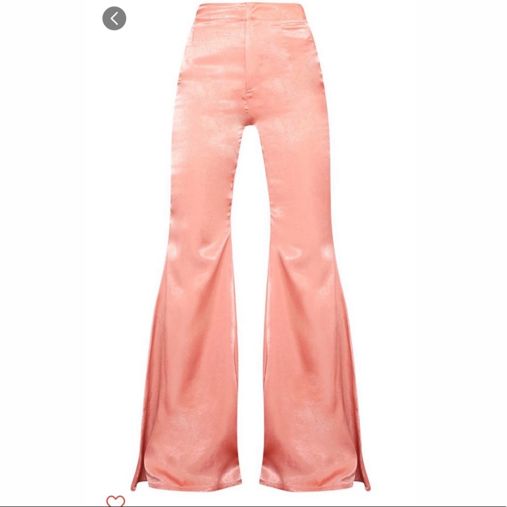 Bell Bottom Satin Pants super long